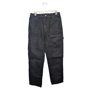 BDG Womens Black Work Fit Jens Sz M Faded Wide Leg Carpenter Style Elastic Waist